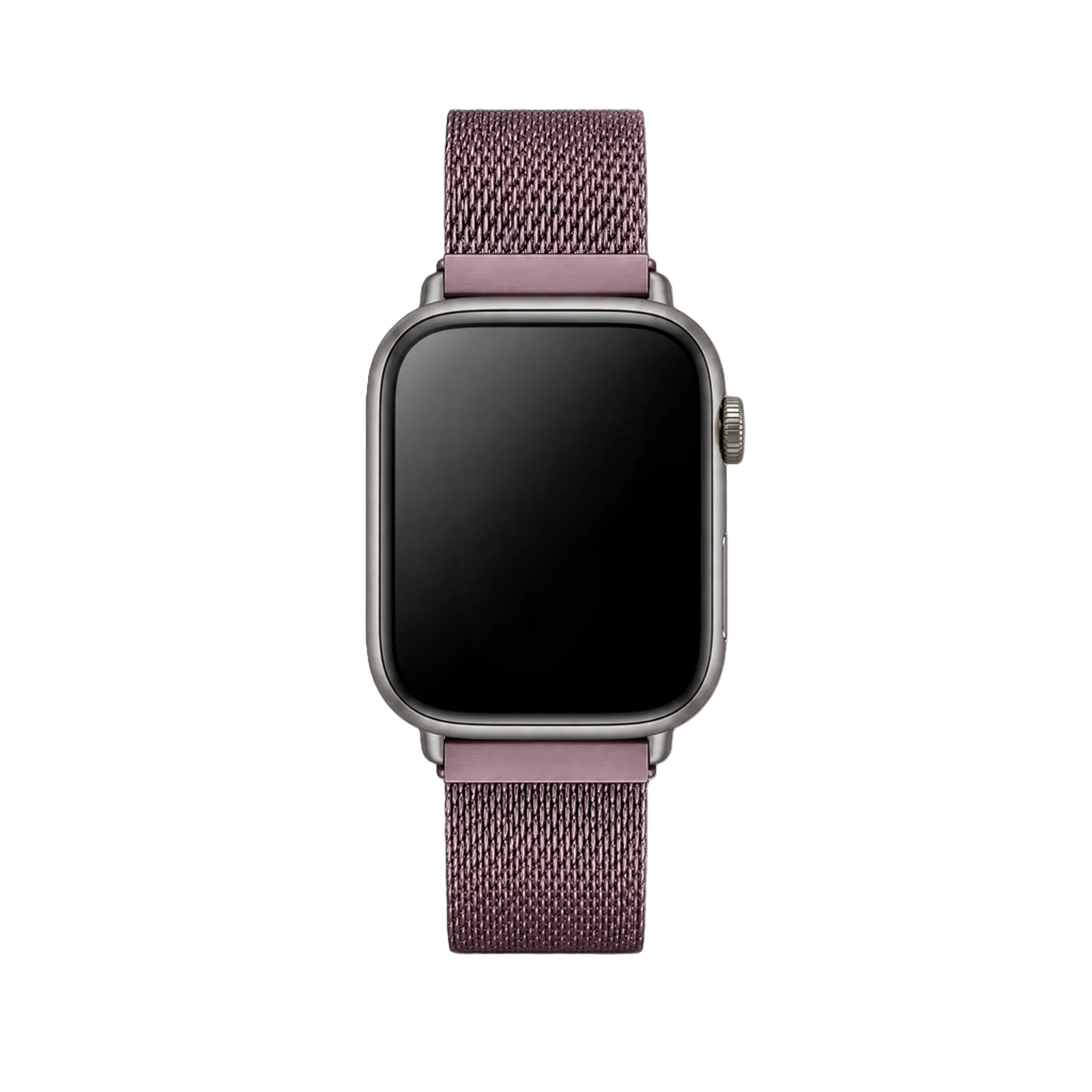 A slim titanium smartwatch with a dark glass touchscreen face